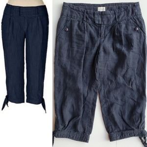 Anthropologie Knee Length Linen Pants